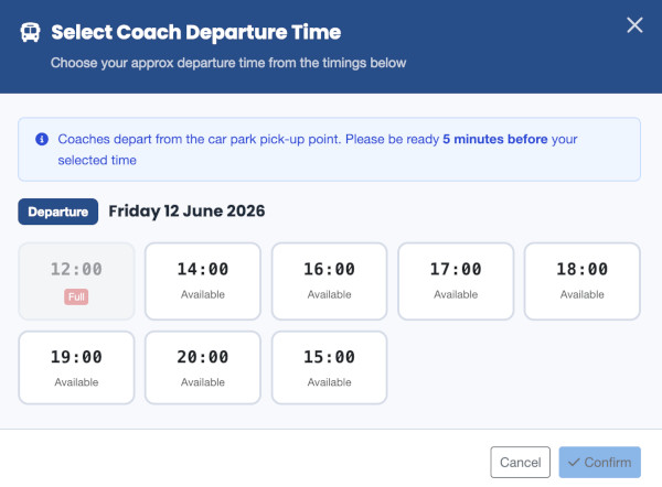 coach times single day